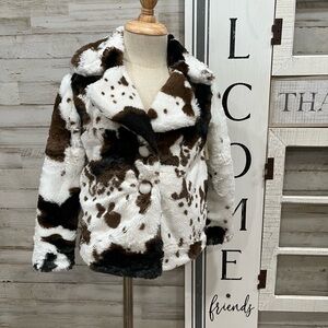 Luxurious cow print coat